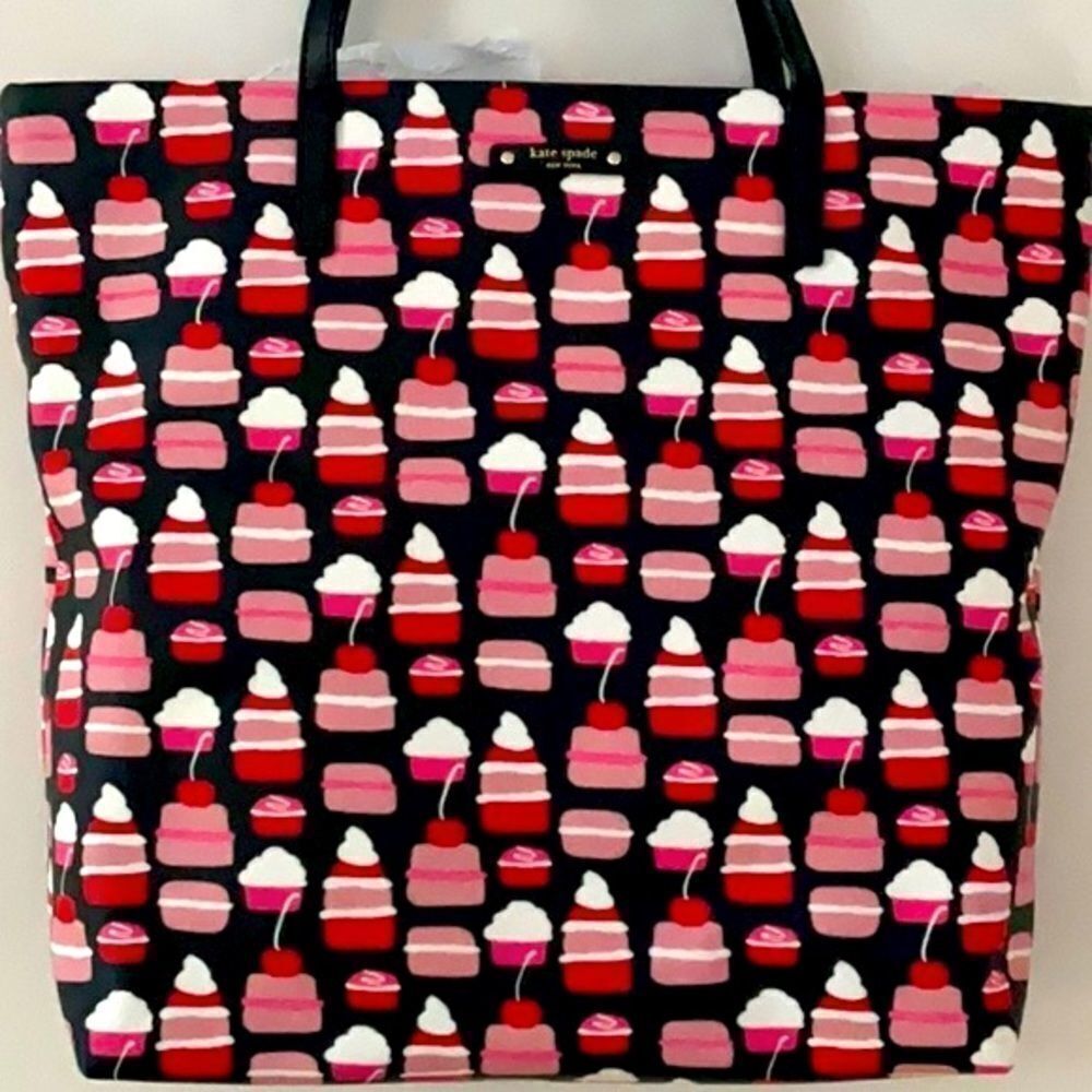 KATE SPADE NWT TAKE THE CAKE MINI PASTRY BON SHOPPER TOTE BAG - Picture 2 of 8
